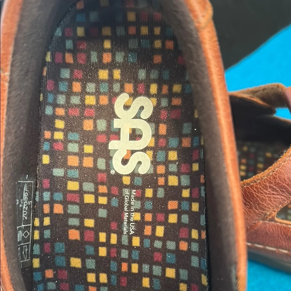 SAS Brown Leather Mary Jane Shoes size 9 M comfort! - Picture 2 of 4